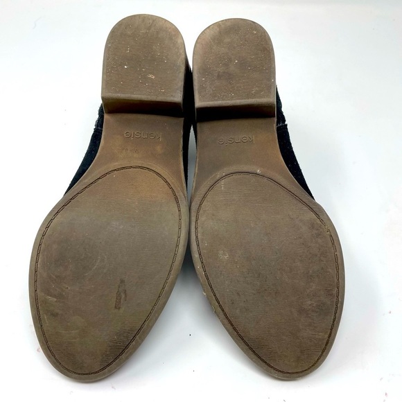 Kensie Black Leather Ankle Boots – Side Zip, Almond Toe, Size 9 - Picture 9 of 10